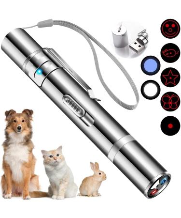 Cyahvtl Laser Pointer Toy for Cats & Dogs - Interactive Red Dot LED Light Pointer - USB Charging - 5 Patterns - Buy Online on SooperMarket.com