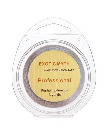 More than 3 months hold time Double Sided Hair Extension Tape hair tape (10mmx3yards Brown) 10mmx3yards Brown