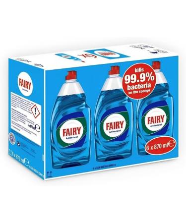 Fairy Platinum Ecalyptus Antibacterial Washing Up Dishwashing Soap Liquid - Lasts 50% Longer - New And Improved Formula - (6x870ml) 145 ml (Pack of 6) - Buy Online on SooperMarket.com
