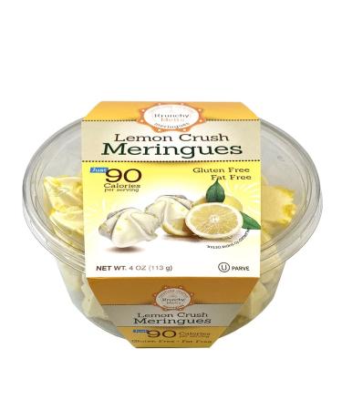 Krunchy Melts Lemon Crush Meringue Cookies - Gluten Free, Nut Free, Fat Free - 90 Calories - 4 Oz - Buy Online on SooperMarket.com
