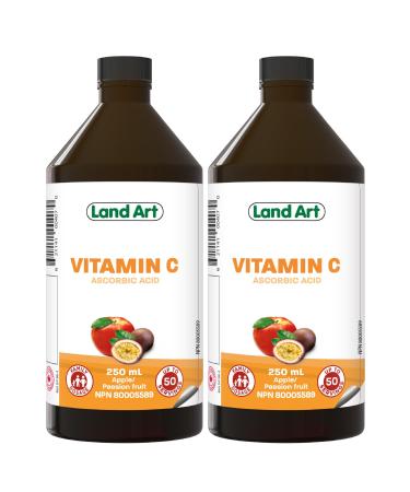 Vitamin C 250ml Immune System Support - Liquid Formula for Maximum Absorption - for Kids and Adults - Great Taste - Vegan - Non-GMO Gluten Free No Sugar Added - Made in Canada (Pack of 2) 250 ml (Pack of 2)