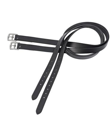 Stirrup leathers Advanced-Curved black fitting: stainless steel length 160 cm