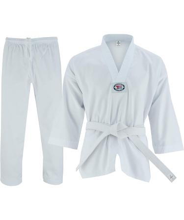 Jaguar 2023 Taekwondo Gi Uniform Set 8oz Ultra Light TKD Suit with Belt - White 0000 for Kids & Adults - Buy Online on SooperMarket.com