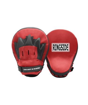 Ringside Curved Boxing MMA Punch Mitts (Pair) Red, 10.5"