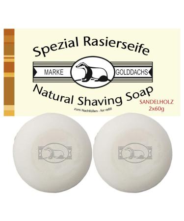 Golddachs shaving soap sandalwood 2 x 60 g