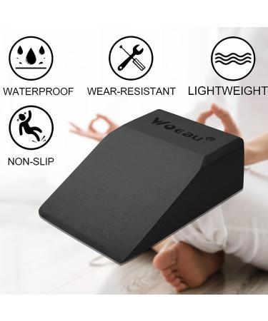 2 Pack Squat Wedge Blocks - Non Slip Heel Elevated Squat Ramp for Men and Women - Professional Slant Board Trainer for Fitness, Weightlifting, Yoga - Black - Buy Online on SooperMarket.com