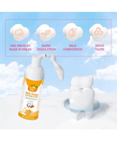 Foam Toothpaste for Kids - Low Fluoride Blueberry Flavor 60G | Fun Dental Care for Children 3+ | Foaming Toothpaste & Mouthwash - Buy Online on SooperMarket.com