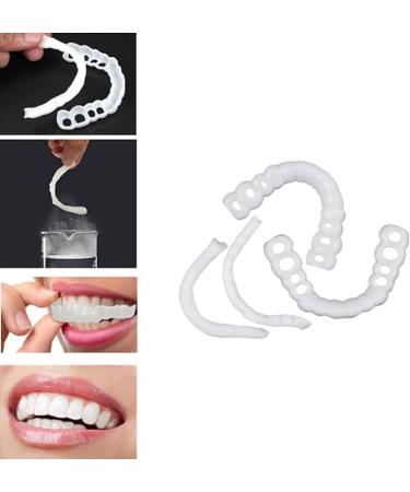 Risely Temporary Whitening Veneers - 2 Pairs of Artificial Teeth for Men & Women | Plug-In Braces & Lightening Dentures - Buy Online on SooperMarket.com