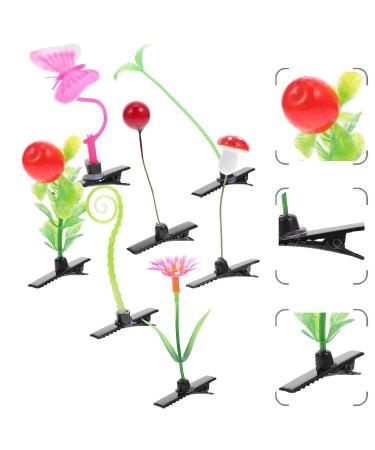 KALLORY 28pcs Bean Sprout & Flower Hair Clips Set for Women - Cute Plant Barrettes & Hairpins for Girls - Grass Hair Accessories - Buy Online on SooperMarket.com