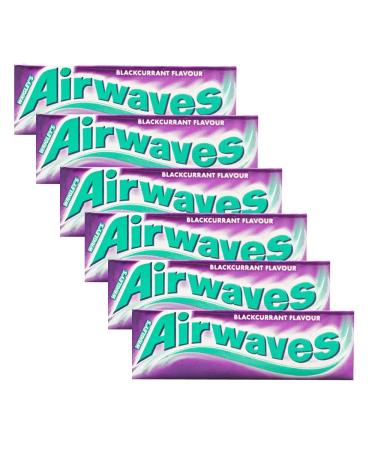 6 x 10pk Blackcurrent Flavour Chewing Bubble Gum Fruity Sweet Snack