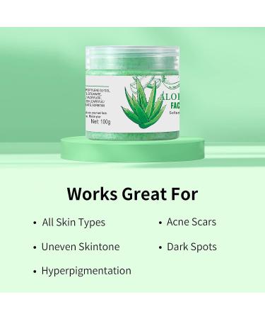 Organic Aloe Vera Facial Scrub | Exfoliating Face Wash for Acne | Brightening Exfoliator for Women & Men - Buy Online on SooperMarket.com