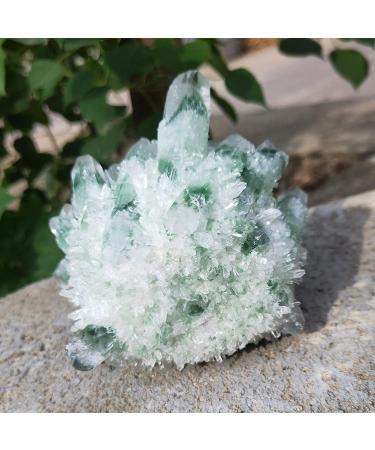 Natural Stone 300-1000g Garden Cluster Natural Green Ghost Quartz Ore raw Gemstone SpecimenHome Decor (Size : 900-1000g) HOMEZHOU (Size : 1.1 1.2kg) - Buy Online on SooperMarket.com