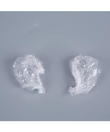 100 Pack Disposable Transparent Earmuffs - Waterproof Ear Covers for Hair Dye & Shower - Clear Ear Protection - Buy Online on SooperMarket.com