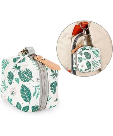 Harilla Portable Pacifier Storage Pocket | Eco-Friendly Snap Grip Bag for Toddlers | Dust-Proof Baby Pacifier Holder - Green Leaf Design - Buy Online on SooperMarket.com
