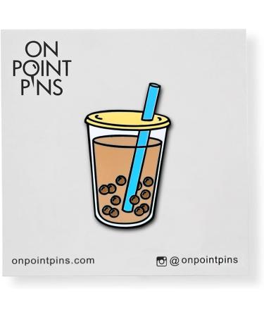 On Point Pins Boba Bubble Tapioca Pearl Milk Tea Brooch Badge Enamel Lapel Pin - Buy Online on SooperMarket.com