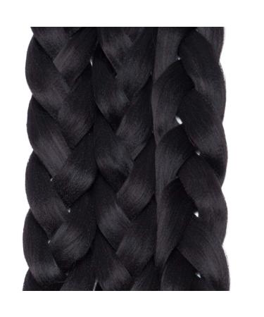 Shop Tess 41 Jumbo Braids Extensions - 5PCs 165g Synthetic Crochet Hair (Black) - International Shipping Available - Buy Online on SooperMarket.com