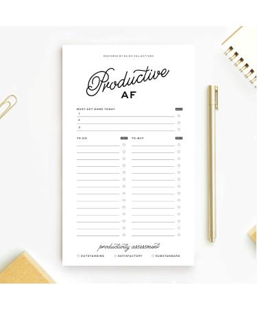 Bliss Collections To Do List Notepad - Productive AF Magnetic Weekly & Daily Planner for Organizing Grocery Lists Appointments & Reminders | 4.5x7.5 (50 Sheets) - International Shipping Available - Buy Online on SooperMarket.com