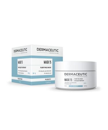 DermaCeutic Mask 15 - Face mask - glycolic acid salicylic acid and bentonite tonerde mask - pore depth cleaning - 50 ml