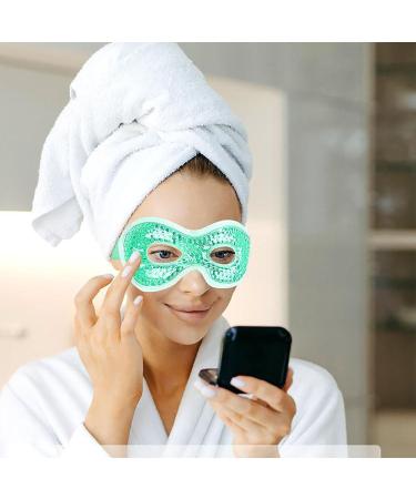 Cooling Eye Mask | Reusable Gel Mask for Migraines & Swollen Eyes | Hot Cold Therapy Goggles - Buy Online on SooperMarket.com