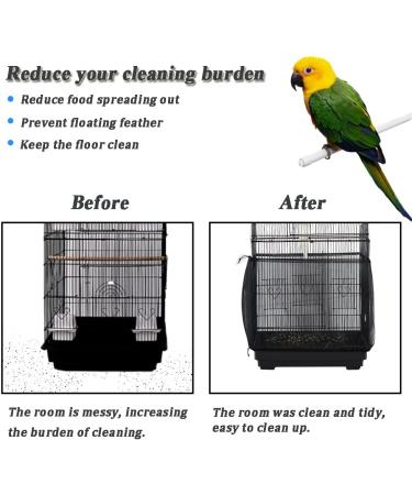 SYOOY Birdcage Cover Seed Catcher | Universal Nylon Mesh Parrot Cage Net Skirt Guard | Extra Large for Round & Square Cages | Black - Buy Online on SooperMarket.com