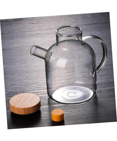 HOMSFOU Glass Terrarium Glass Oil Bottles Oil Pourer Vinegar Dispenser Cruet Bottle Glass Containers with Lids Olive Oil Cruet Seasoning Shakers with Lids Cooking Oil With Cover medium As Shown - Buy Online on SooperMarket.com