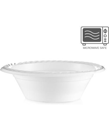 BluShine 12 Oz Disposable Plastic Soup Bowl Plates - 250 Pack | Heavy Duty & BPA-Free | Heat-Resistant & Soak-Proof - Buy Online on SooperMarket.com