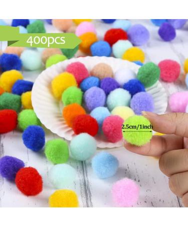 Caydo 400 Pieces 1 Inch Pompoms - 20 Colors for Crafts and DIY Projects - Buy Online on SooperMarket.com