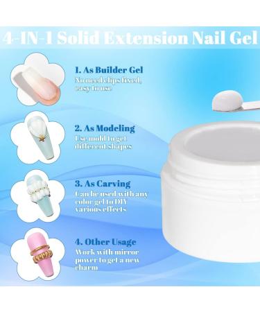 MIZHSE White Non-Stick Builder Gel for DIY Nail Extensions - Lamp Cure Required - Buy Online on SooperMarket.com