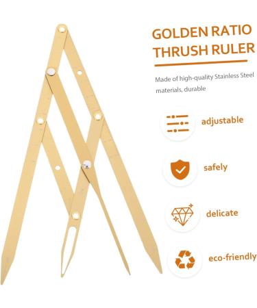 KALLORY 3 Pcs Second Generation Scale Metal Dies Printable Eyebrow Stencils Eyebrow Drawing Tool Make up 25x5x0.6cmx3pcs Goldenx3pcs - Buy Online on SooperMarket.com