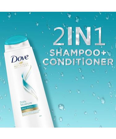 Dove 2IN1 Daily Moisture Shampoo - Hydrating Hair Care Formula - Buy Online on SooperMarket.com