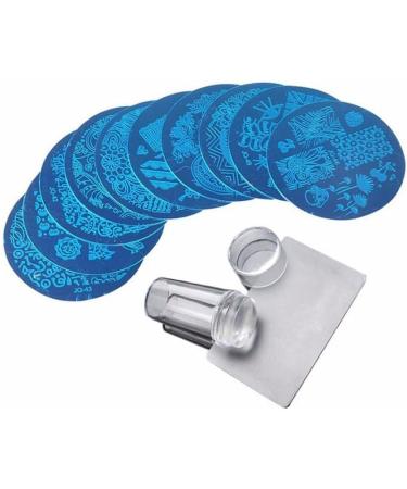 Nail Art Stamping Kit Manicure Stamper Plate Tool Nail Transparent Printing Templates Stampers & Scrapers - Buy Online on SooperMarket.com