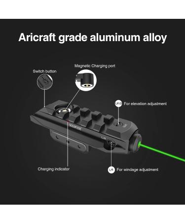 SOLOFISH SL-1107 Green Laser Sight | Low-Profile Tactical Rifle Laser with Picatinny Rail Mount - Magnetic Rechargeable - Buy Online on SooperMarket.com