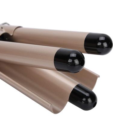 Electric Hair Waver Fast Heating 3 Barrel Curling Iron Wand Adjustable Hair Curler Waver Crimper Hair Styling Tool Hair Curling Wand (Gold 22mm) - Buy Online on SooperMarket.com