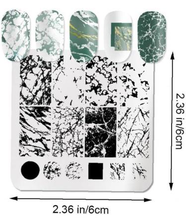 Nail Stamping Plate Set - Leaf Design & Lines Theme | Nail Art Stencil for Perfect Manicure | International Shipping Available - Buy Online on SooperMarket.com