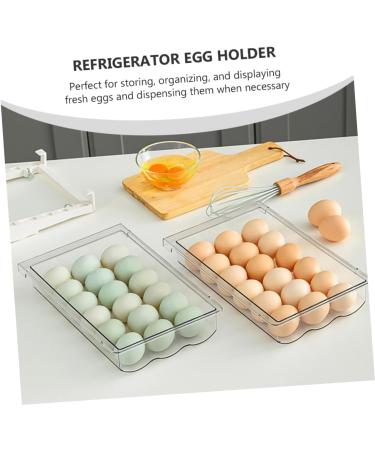 Mikinona Egg Storage Box Storage Drawers Fridge Crisper Fridge Egg Holder Bin Multifunction re-usable - Buy Online on SooperMarket.com