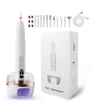 Aedcbaide Electric Nail File 3 in 1 Nail Drill Nail Files for Acrylic and Gel Nails 18000 RPM Adjustable Speed Electric Nail Drill Built-in Nail Lamp for Manicure & Pedicure Tools & Accessories