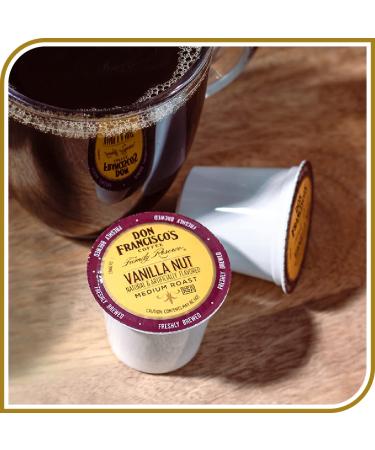 Don Francisco's Vanilla Nut Medium Roast Coffee Pods - 100 ct | Recyclable Single-Serve Pods | Compatible with Keurig K-Cup Coffee Makers | Vanilla Nut Flavor - Buy Online on SooperMarket.com
