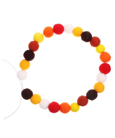 Cabilock String Wool Felt String Festival Hanging Decoration Colorful Pom Pom Garland Hairball Colorful Ball Assorted Color 1 220.00X2.00X2.00CM