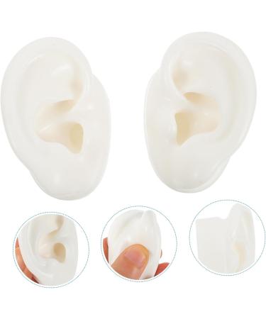 Pair of Human Ear Model Silicone Mold for Jewelry and Body Stencils - White Medium - Buy Online on SooperMarket.com