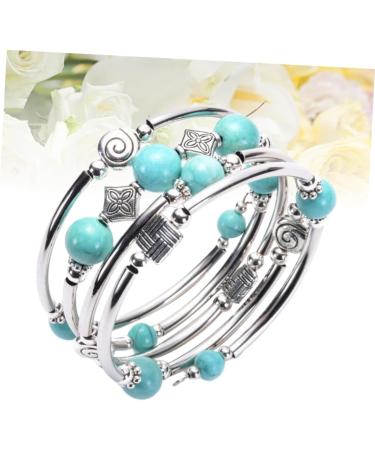 PACKOVE 1pc Jewelry Handmade Bracelet Natural Material Bracelet Womens Bangles Bracelets Decorative Bangle Tiger Eye Stone Charm Bracelets Turquoise Bracelet Miss Volcanic Rock - Buy Online on SooperMarket.com