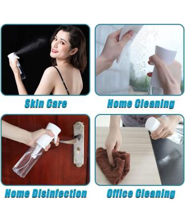2 Pack Clear Hair Spray Bottles - Fine Mist Continuous Spray for Hairstyling, Cleaning, Plants, and Skin Care - 5.4oz and 10oz - Buy Online on SooperMarket.com