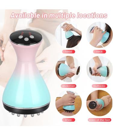 Scienlodic Electronic Micro-Current Dry Brush for Cellulite & Lymphatic Massage | Heating Vibration Handheld Massager - Buy Online on SooperMarket.com