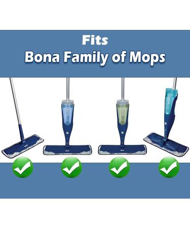 2 Pack Reusable Microfiber Cleaning Pads for Bona Mops - 18 Inch Machine Washable Refills - Buy Online on SooperMarket.com