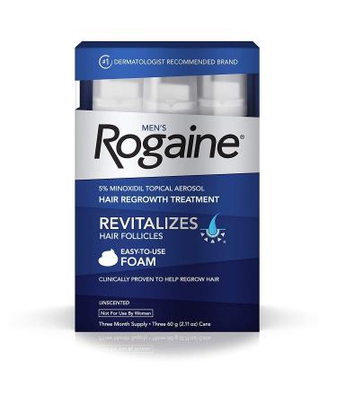 Rogaine Men's Easy-To-Use Foam 6.33 oz 3 ea (Pack of 2)