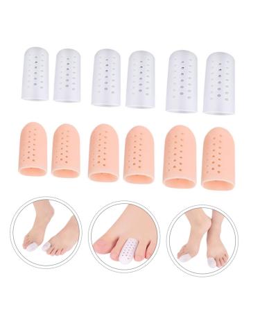 Healeved Silicone Toe Protector Caps - 6 Pairs | Thumb & Big Toe Sleeves for Bunion Relief | Gel Guards for Front Feet - Sebs Material - Buy Online on SooperMarket.com