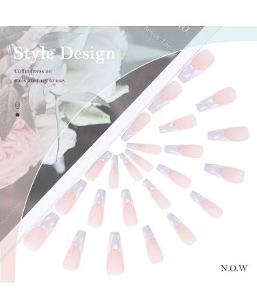 Vatocu Coffin Matte Press On Nails - 24 Long Fire Acrylic Nails for Women & Girls - Durable & Easy to Apply - Buy Online on SooperMarket.com