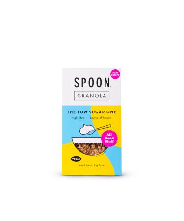 Spoon Cereal Low Sugar Granola - Healthy All Natural No Refined Sugar High Fibre Source of Protein Vegan Breakfast Cereal 5 x 400 g