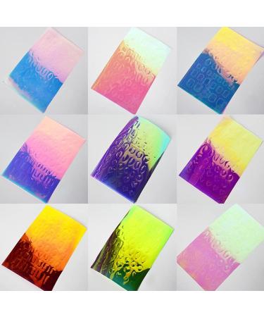 Dornail Aurora Nail Foil 11 Sheets - Holographic Broken Glass Paper Stickers for DIY Nail Art Decoration - Women and Girls - Buy Online on SooperMarket.com