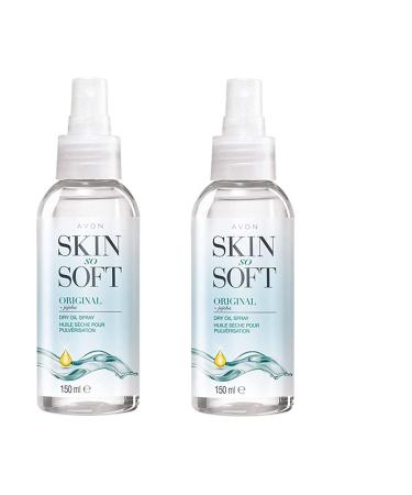 Avon Skin so Soft Original Dry Oil Spray 300 millilitre (Pack of 2) fragrance free 150 ml (Pack of 2)