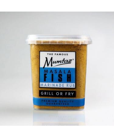 Mumtaz MASALA FISH Marinade Rub Seasoning Mix 250g Reusable Resealable & Stacking Friendly Tub